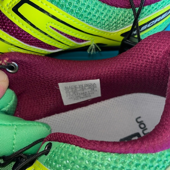 Salomon sneakers X-Scream city trail road/trail running green/yellow/plum - 7 - Picture 9 of 10